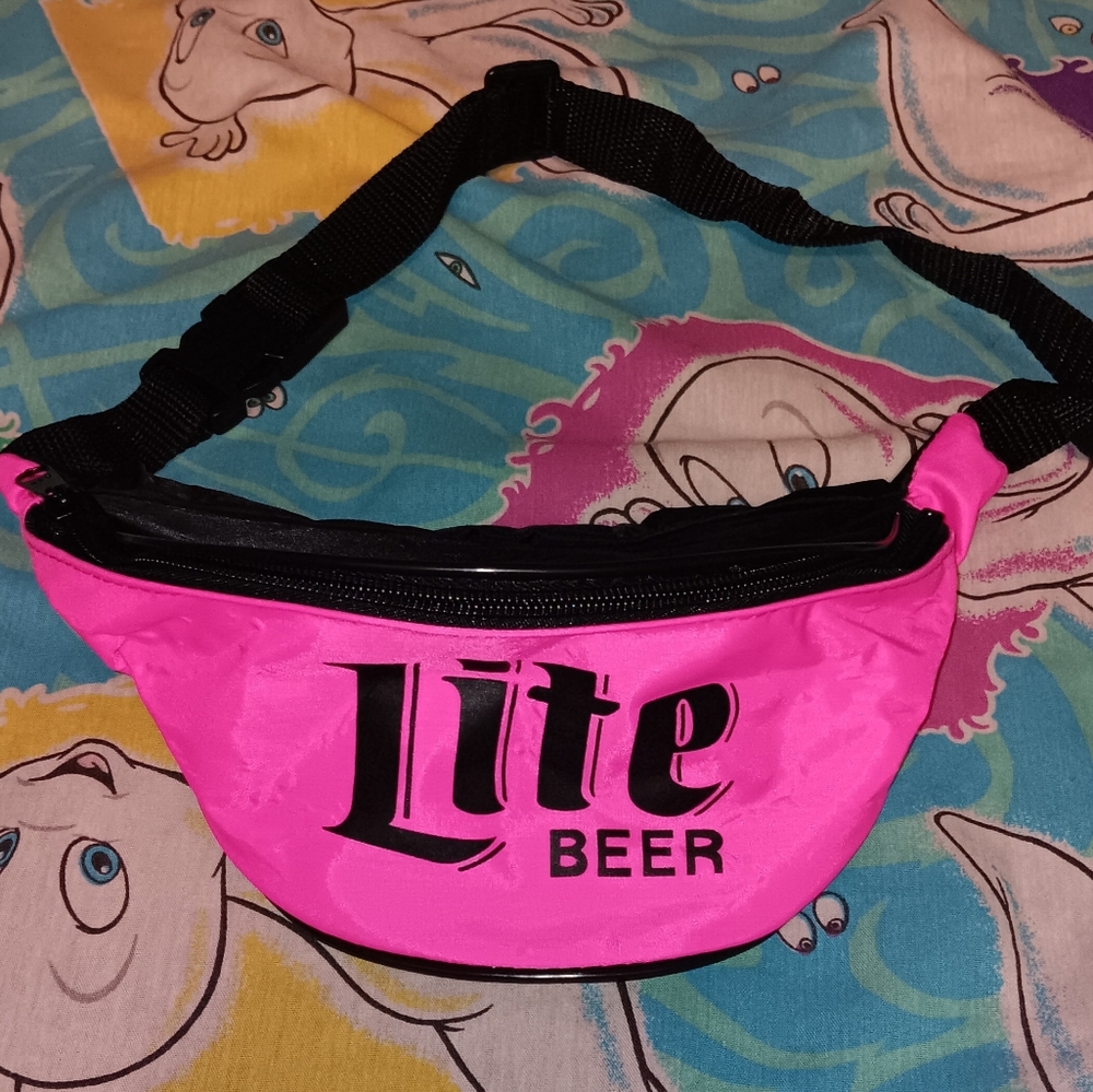 New 90s Miller Lite Neon Hot Pink Vintage Fanny Pack Crossbody …